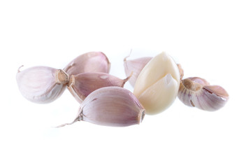 Garlic isolated on white