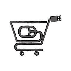 Isolated cart shopping icon vector illustration graphic