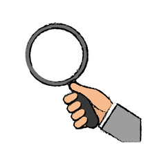 isolated magnifying glass icon vector illustration graphic