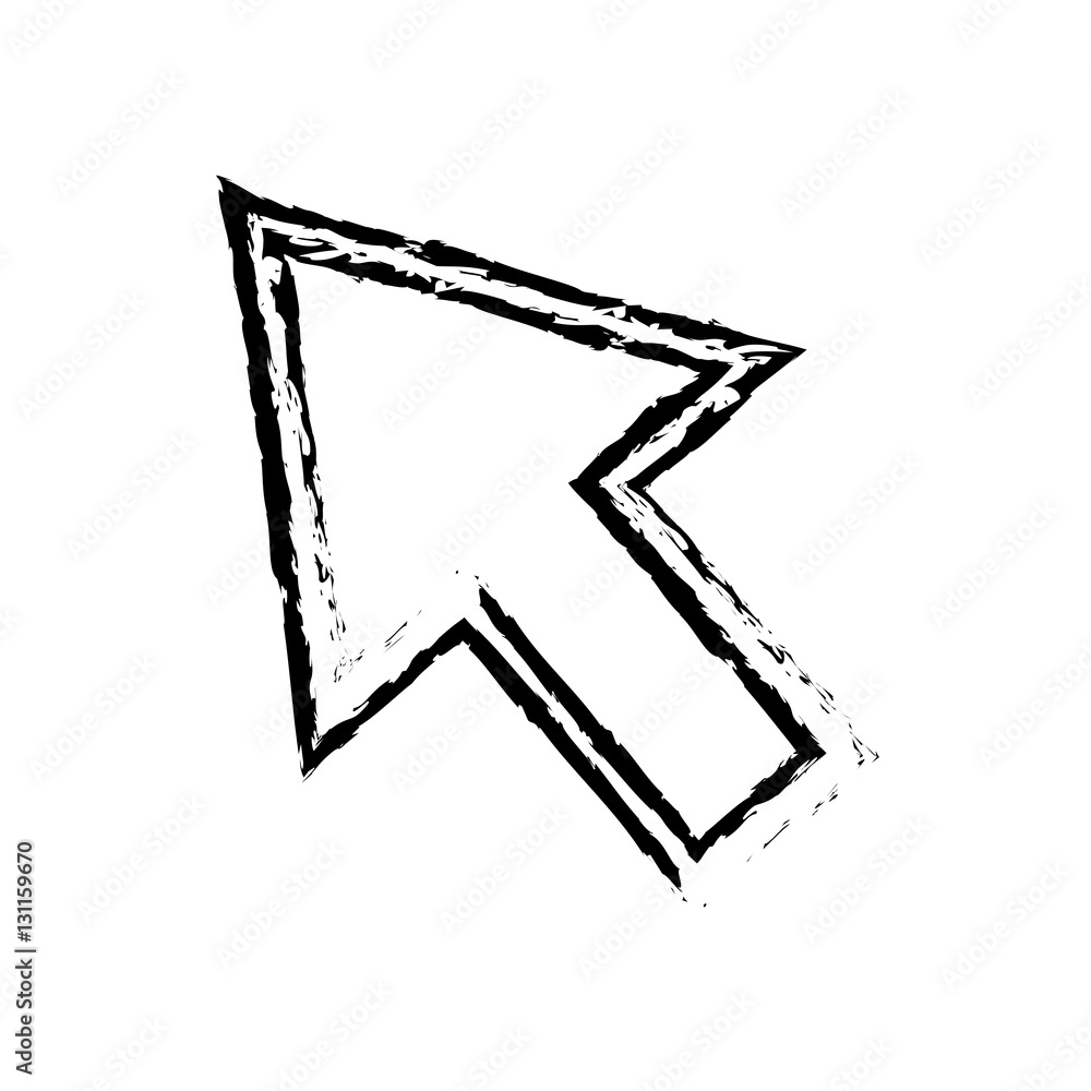 Poster isolated click cursor icon vector illustration graphic