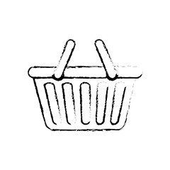 Isolated basket shopping icon vector illustration graphic