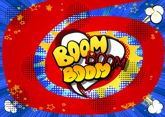 Vector illustrated comic book explosion with boom word.