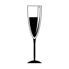 Wine glass cup icon vector illustration graphic design
