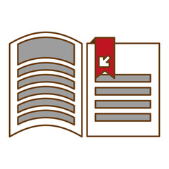 book download related icons image vector illustration 