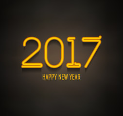 New Year 2017 Neon Sign