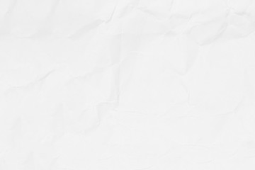 Crumpled white paper texture or paper background for design with copy space for text or image.