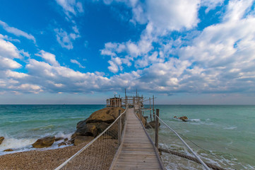 Trabocchi Coast in the Abruzzo region (Italy) - Wooden architecture on the sea