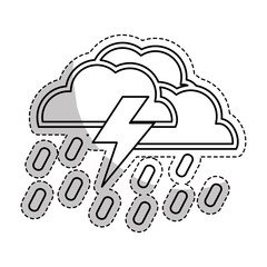 electric storm weather related icon image vector illustration design 