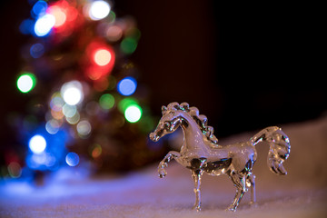 Fototapeta na wymiar Festive Holiday Horse