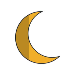 crescent moon icon image vector illustration design 