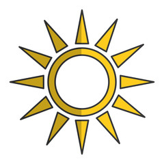 sun weather related icon image vector illustration design 