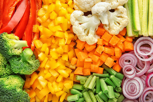 Mixed vegetables background