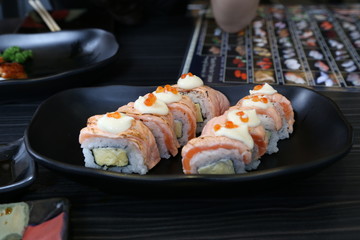 Japanese tasty sushi set