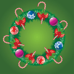 Decorated Christmas Wreath