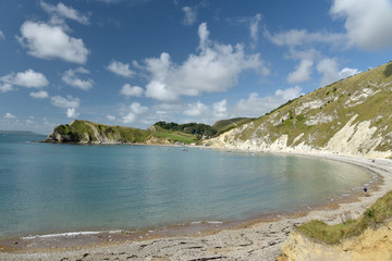 Fototapeta na wymiar Lulworth Cove on Dorset coast