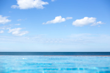 Infinity Luxury Swimming Pool with clear sky