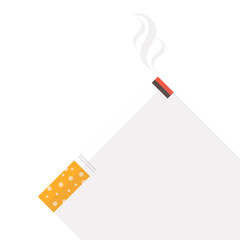 Cigarette with smoke icon. Vector Illustration EPS 10.