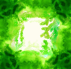 Bright watercolor frame