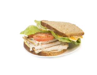 Isolated Turkey Sandwich