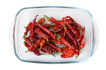 Red chili pepper isolated on a white background