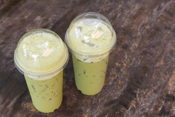 Green tea iced frappe.