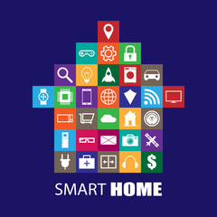 Smart home illustration. Vector