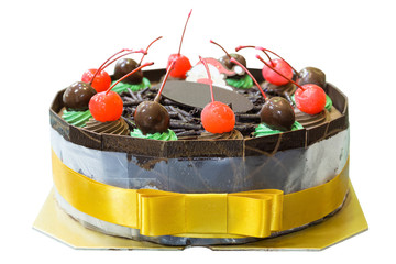 Chocolate cake with merry christmas xmas style.