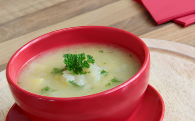 Vegetable onion soup.