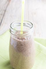 Smoothie of chocolate, quinoa and banana