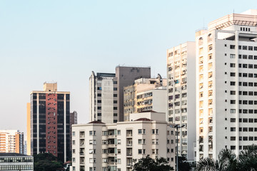 Fototapeta na wymiar Buildings near Paulista Avenue in Sao Paulo, Brazil