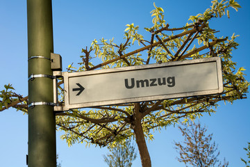 Schild 145 - Umzug