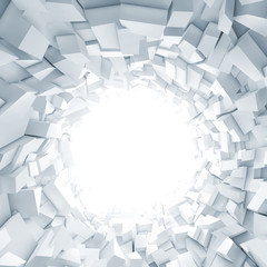 Abstract square digital background, 3 d