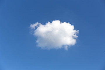 White cloud in the blue sky