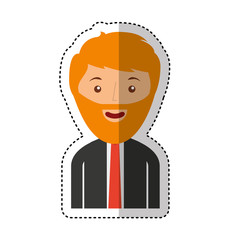 businessman avatar line icon vector illustration design
