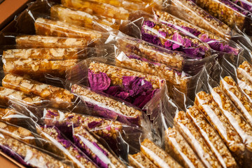 Oriental sweets in the package in box