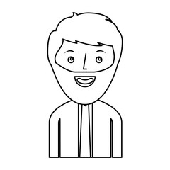 businessman avatar line icon vector illustration design
