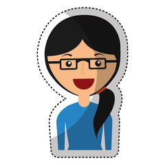 businesswoman avatar isolated icon vector illustration design