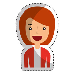 businesswoman avatar isolated icon vector illustration design