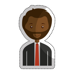 businessman avatar line icon vector illustration design