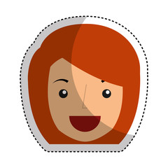 young woman avatar character vector illustration design