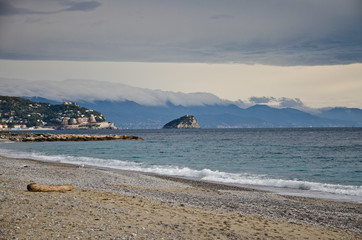 Fototapeta na wymiar beach background sea and island