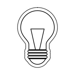 bulb light flat icon vector illustration design