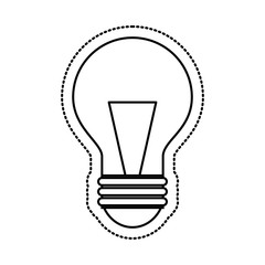 bulb light flat icon vector illustration design