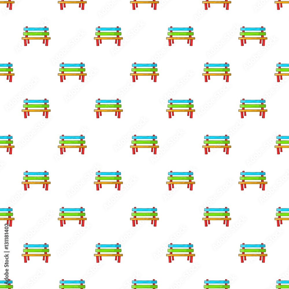 Aufkleber bench pattern. cartoon illustration of bench vector pattern for web