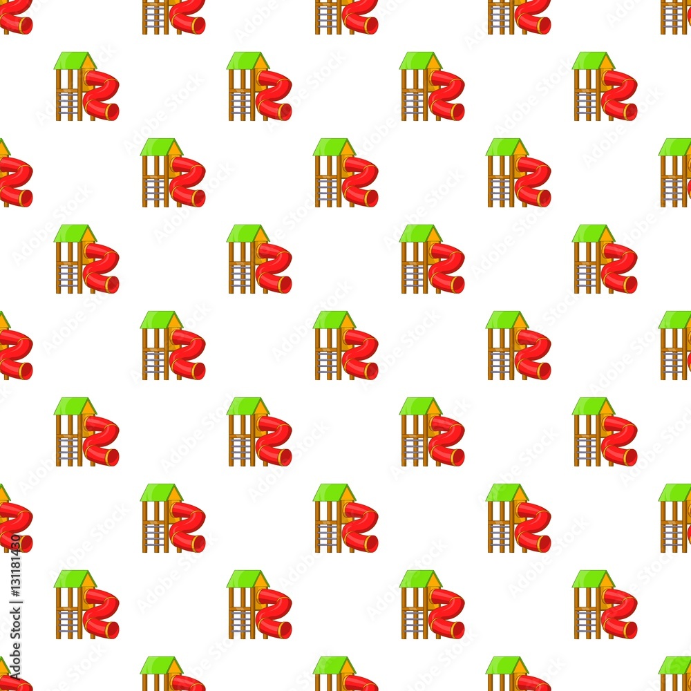 Poster slide pipe pattern. cartoon illustration of slide pipe vector pattern for web