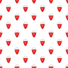 Fire bucket pattern. Cartoon illustration of fire bucket vector pattern for web