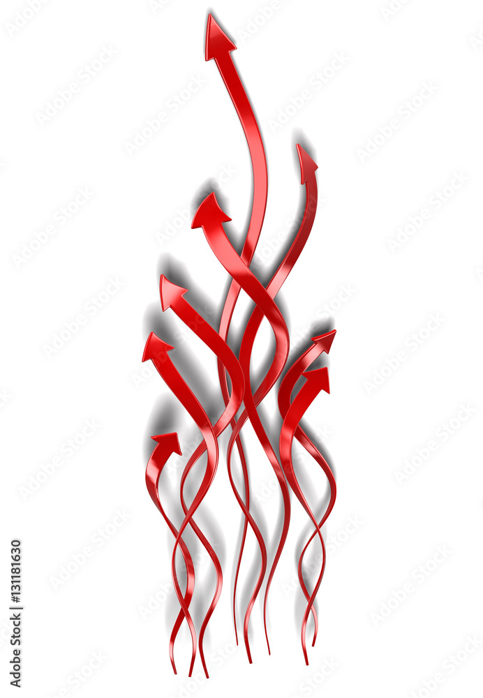 Poster arrow up. image with clipping path