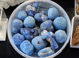 collection mineral gemstone azurite