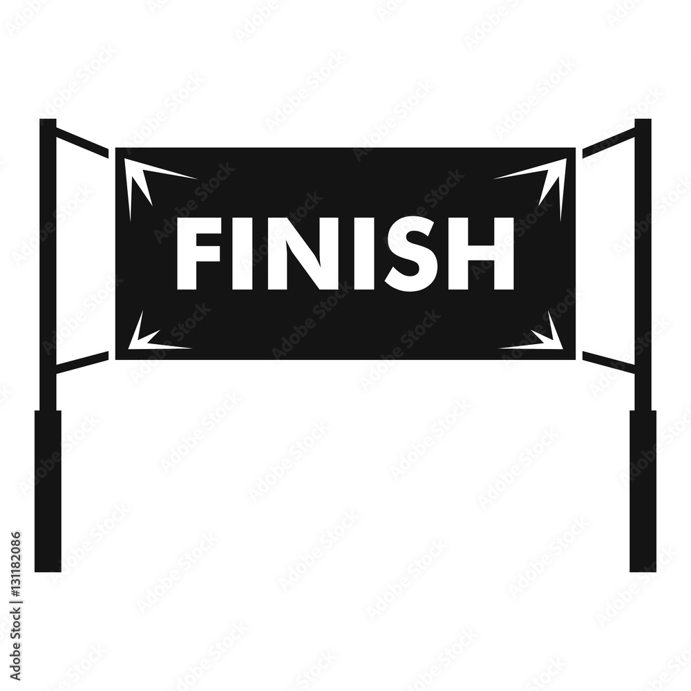 Poster finish line gates icon. simple illustration of finish line gates vector icon for web