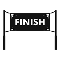 Finish line gates icon. Simple illustration of finish line gates vector icon for web